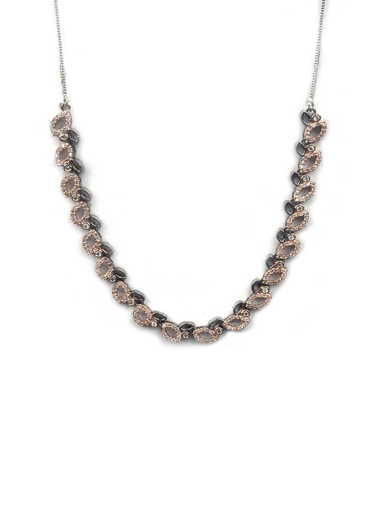Ad Bela Necklace Set : AD133BLACKISH