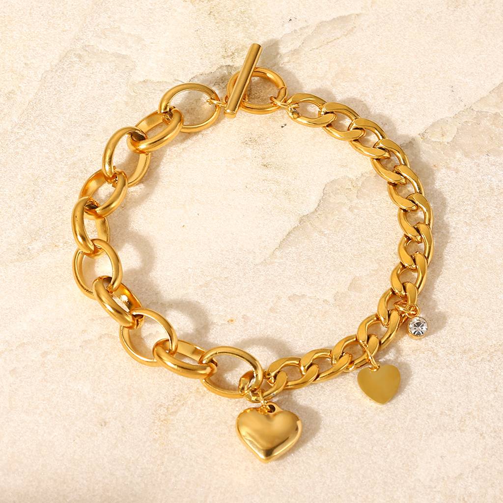 Love Links - Gold Loose Bracelet : LoveLinks-GoldLooseBracelet-JD-BR-LG-09
