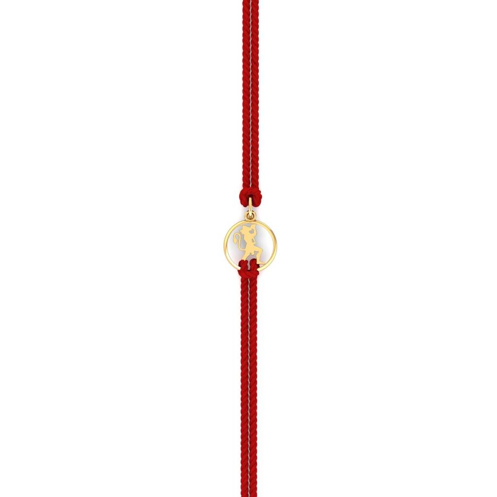 9K Yellow Gold Hanuman Gold Rakhi Cum Pendant : RA2093_9K