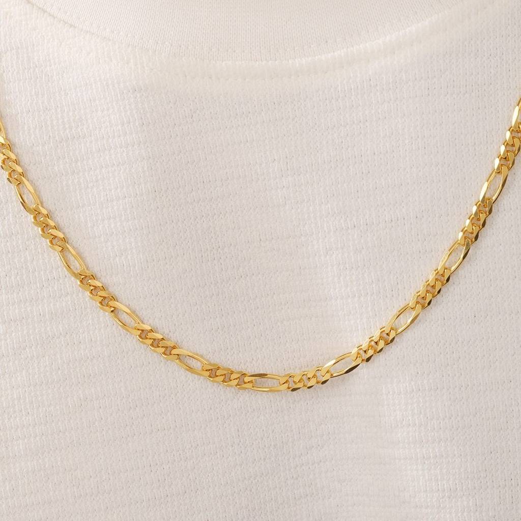 Classic Gold-Plated 925 Sterling Silver Men'S Figaro Chain : CH-10061-G-24-INCH