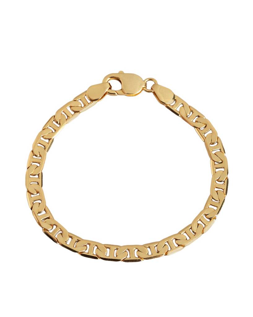 Men 18K Plated Anchor Bracelet : FJMB6040
