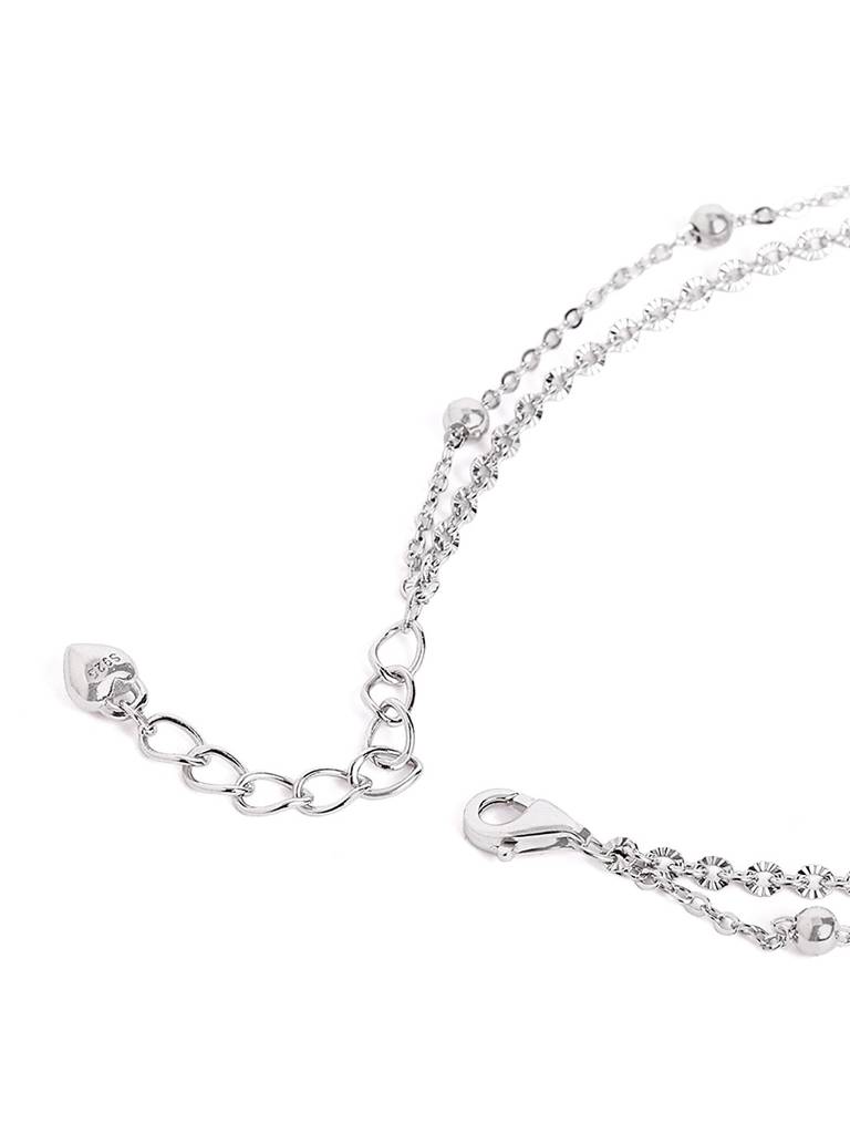 Silver Secret Key Charm Adjustable Anklet : WAN00037