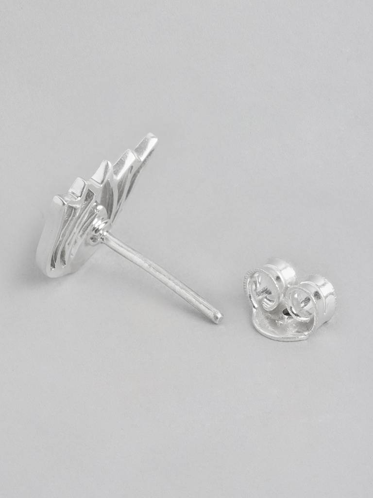 92.5 Silver Green Kundan Chakra Stud Earrings : 92.5 Silver Green Kundan Chakra Stud Earrings : 92.5 Silver Green Kundan