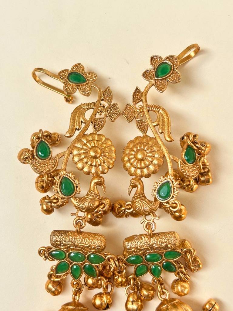 Kashmiri Drop Earrings Jhumkas : VI26EROX100362
