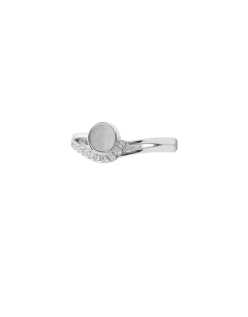 Minimalist Silver Toe Rings With Crystal Detailing : TR-90008-R