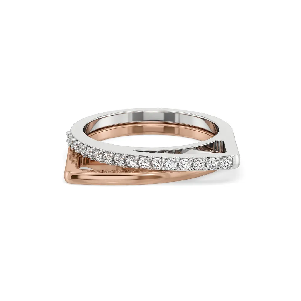 0.20Ct Lab Grown Diamond Ring In 18Kt Rose Gold Vermeil : LLRG0141