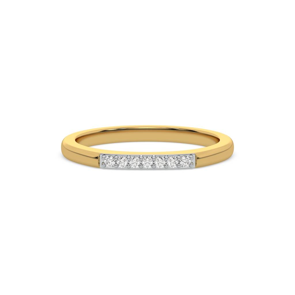 Lab Grown Diamond Ring In 18Kt Gold Vermeil : LLRG0096