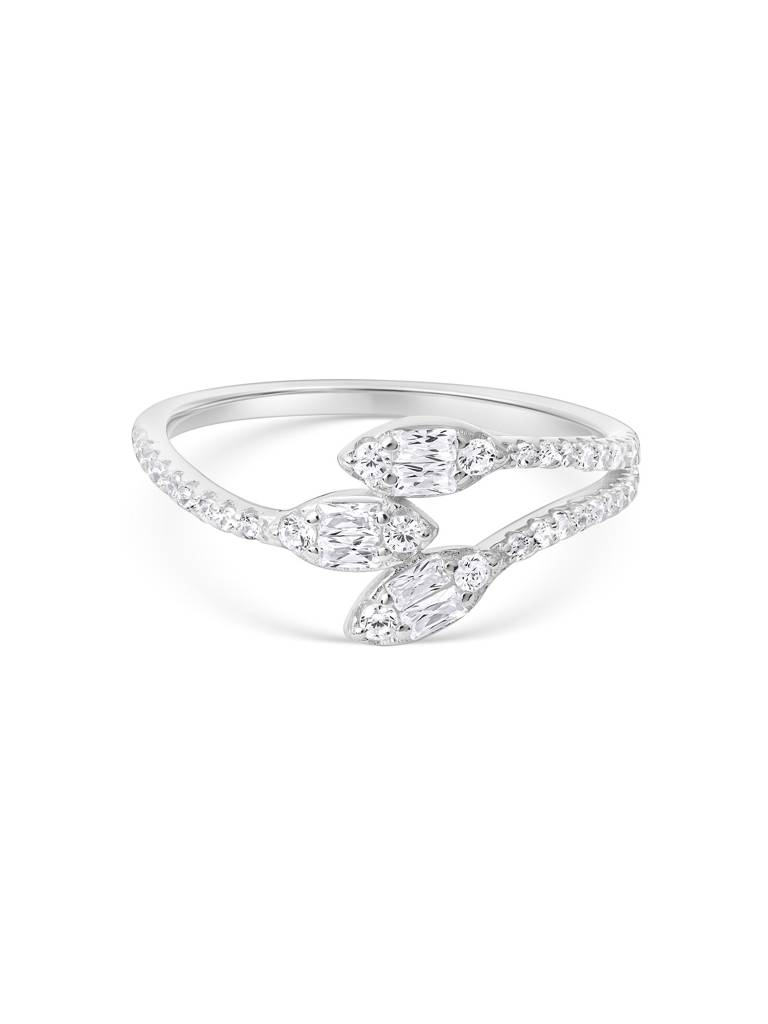 Marquise Leaf Trio Split Ring : MGLR2398