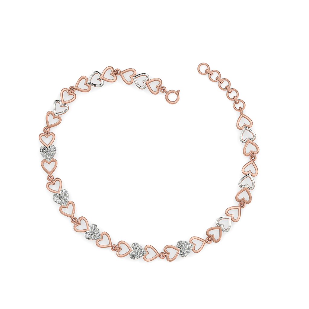 Heartstring - Lab Diamond Tennis Bracelet : LLBR0116