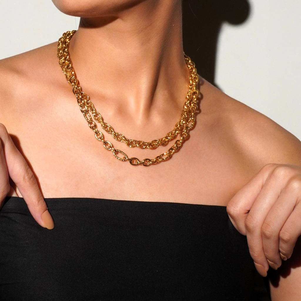 Mesh Gold Chain : MeshGoldChain-CL-NK-CG-02
