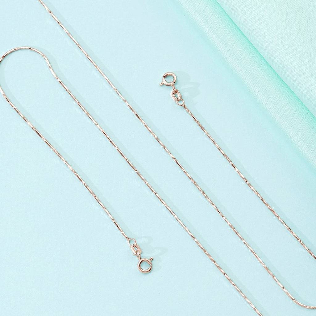 Gleaming Chains Rose Gold-Plated 925 Sterling Silver Anklet : ANK-60020-PAIR-RG