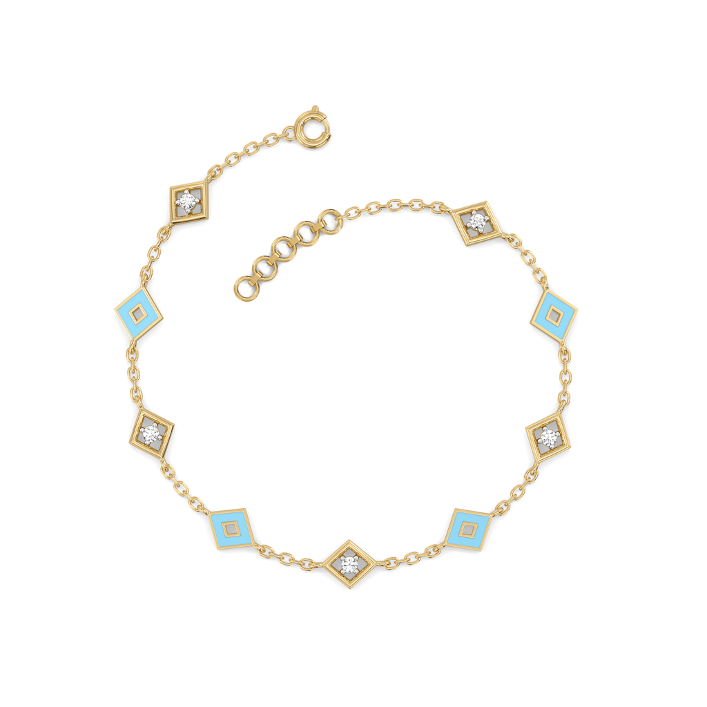 Frosted Serenity - Lab Diamond Snowflakes Bracelet : LLBR0110