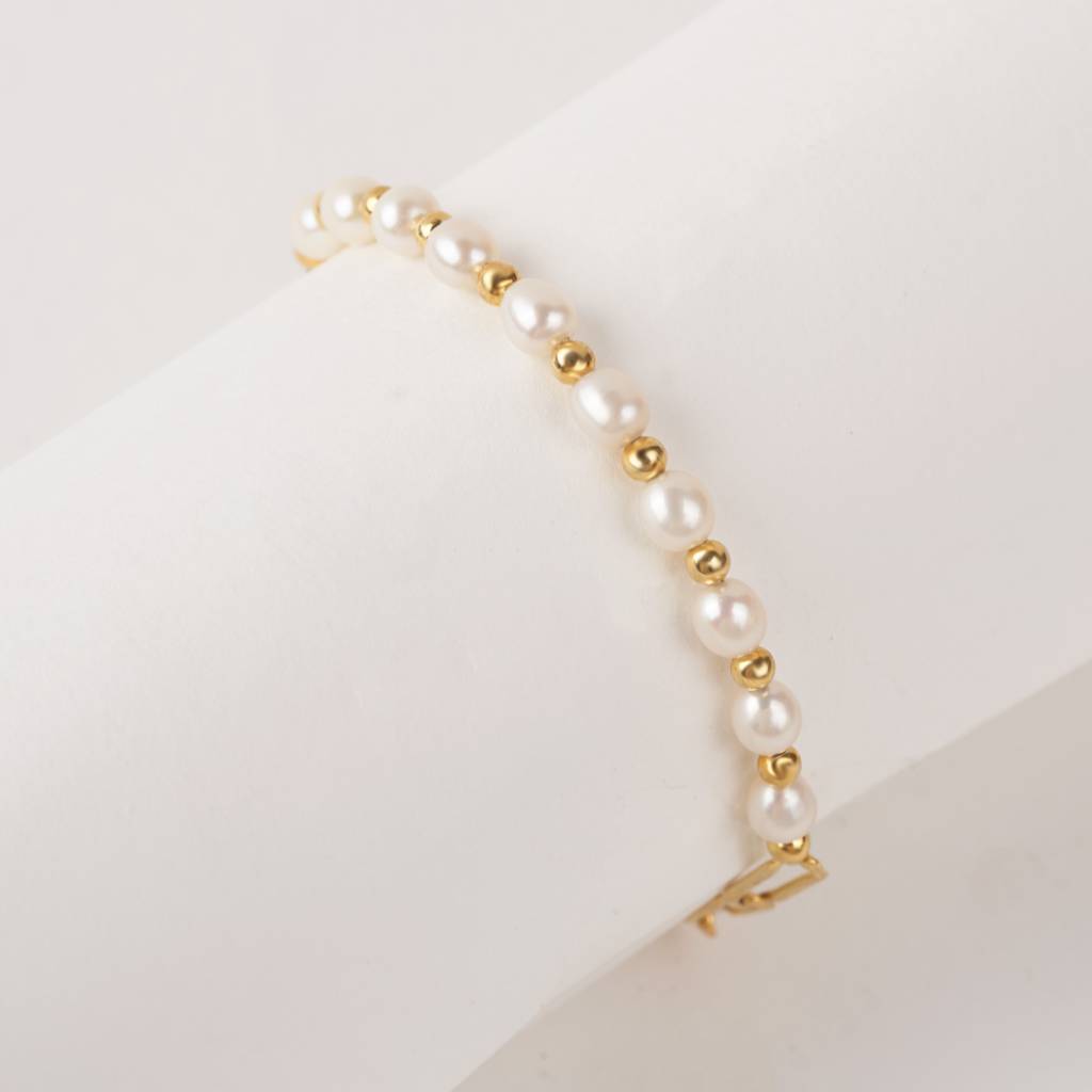 Paper Clip Pearl Bracelet : BRC-PAPERCLIP