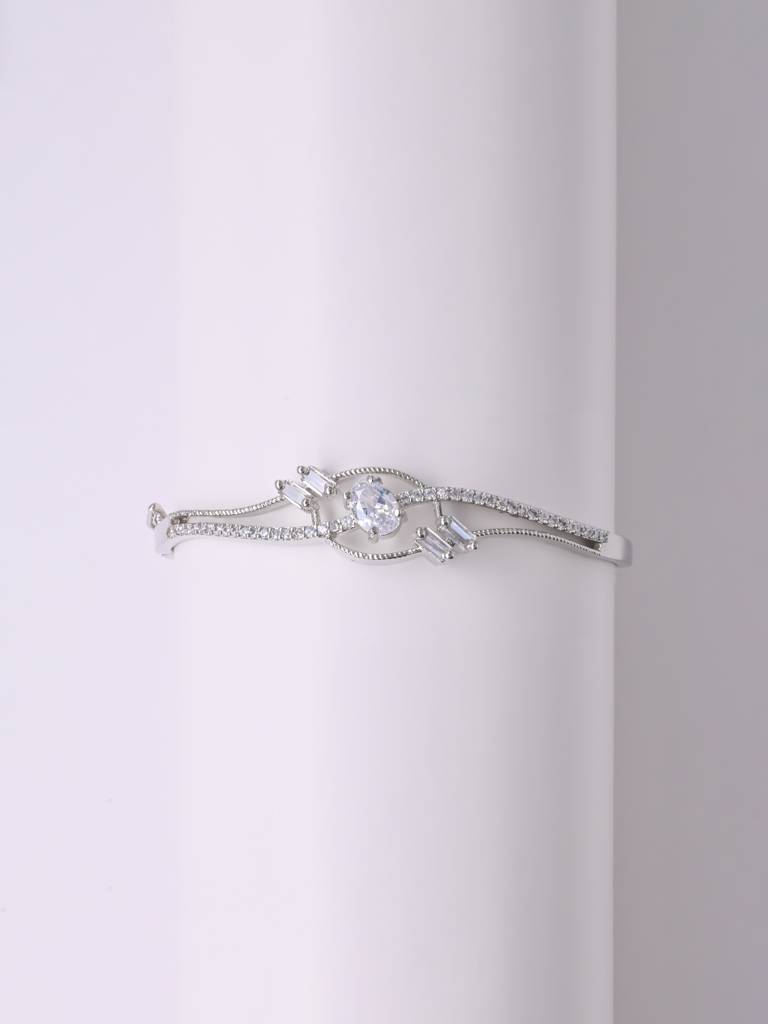 Sudiksha Bangle Bracelet | American Diamond : RKBB000002