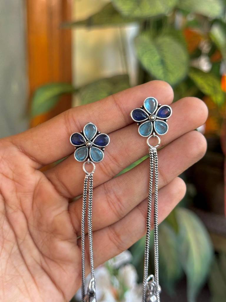 Traditional Kashmiri Long Drop Earrings : NA_ST_ER_264_1