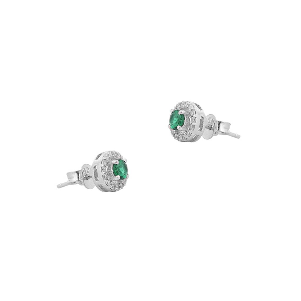 Iski Uski 925 Sterling Silver Evara Emerald Drop Earrings