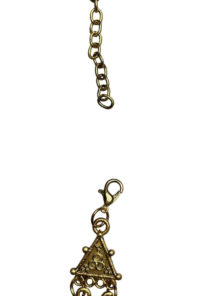 Women Gold-Plated Oxidised Layered Waist Chain Kamarbandh : VI26KB10002