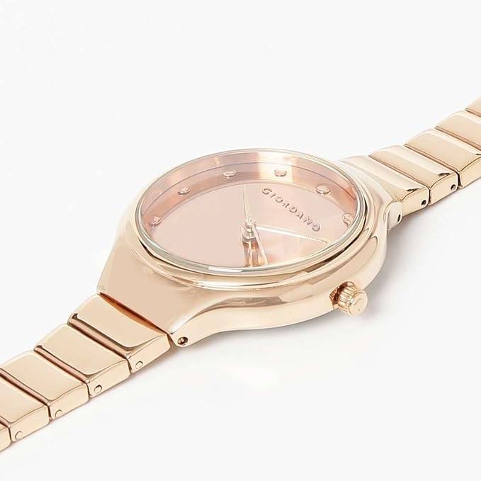 Giordano Wrist Watch For Women Stylish Stainless Steel Strap | 3 Hand Mechanism Analog Watch - Gz-60031-66 : GZ-60031-66