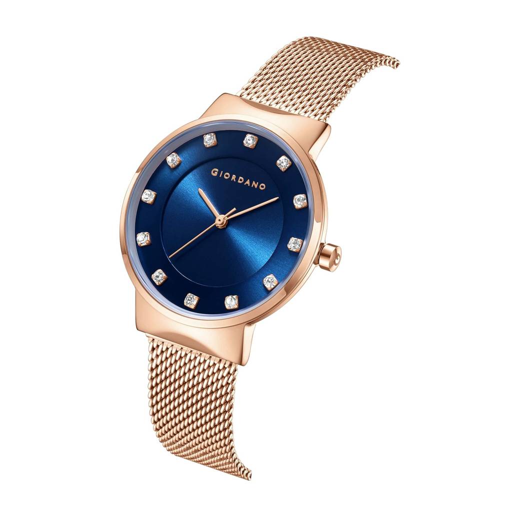 Analog Stylish Watch Or Women | Water Resistant Simple Watch Round Shape With Stainless Steel Case Wrist Watch For  : A2062-44