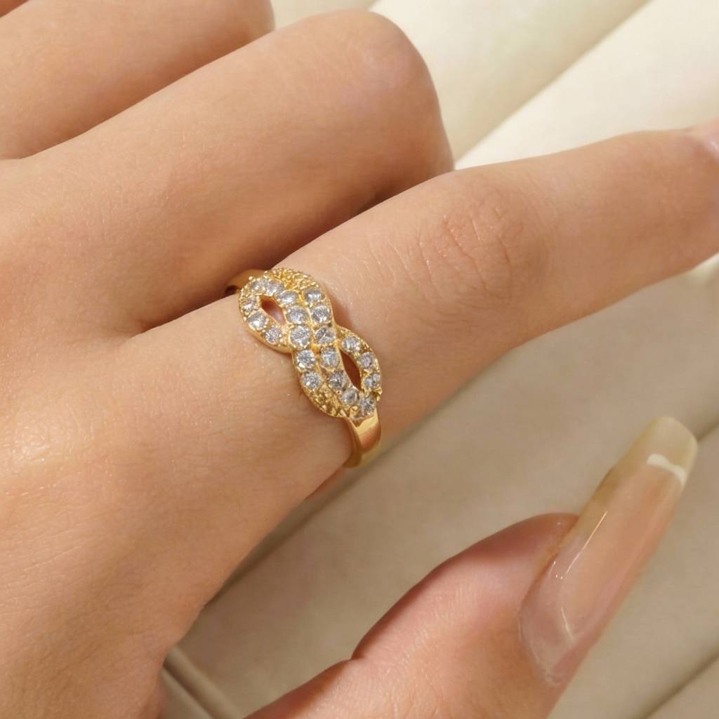 Endless Shine Gold-Plated Adjustable Ring : HSPS60MB1402