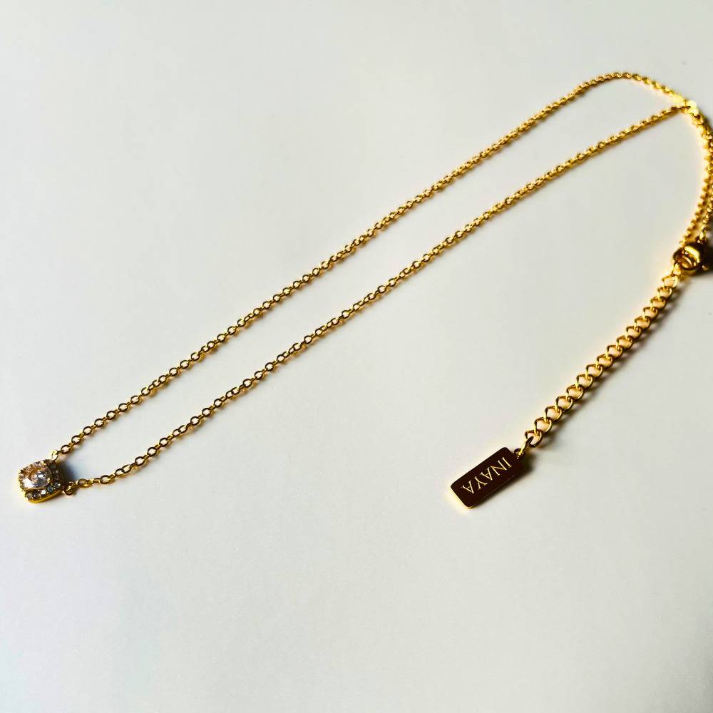 Square Elipse Diamond Necklace, Amelia