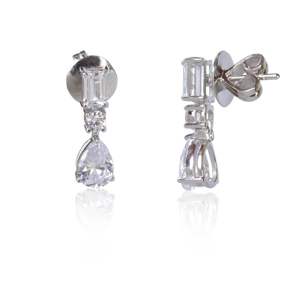 Sterling Silver Elegant Pendant Earring Set : SN053
