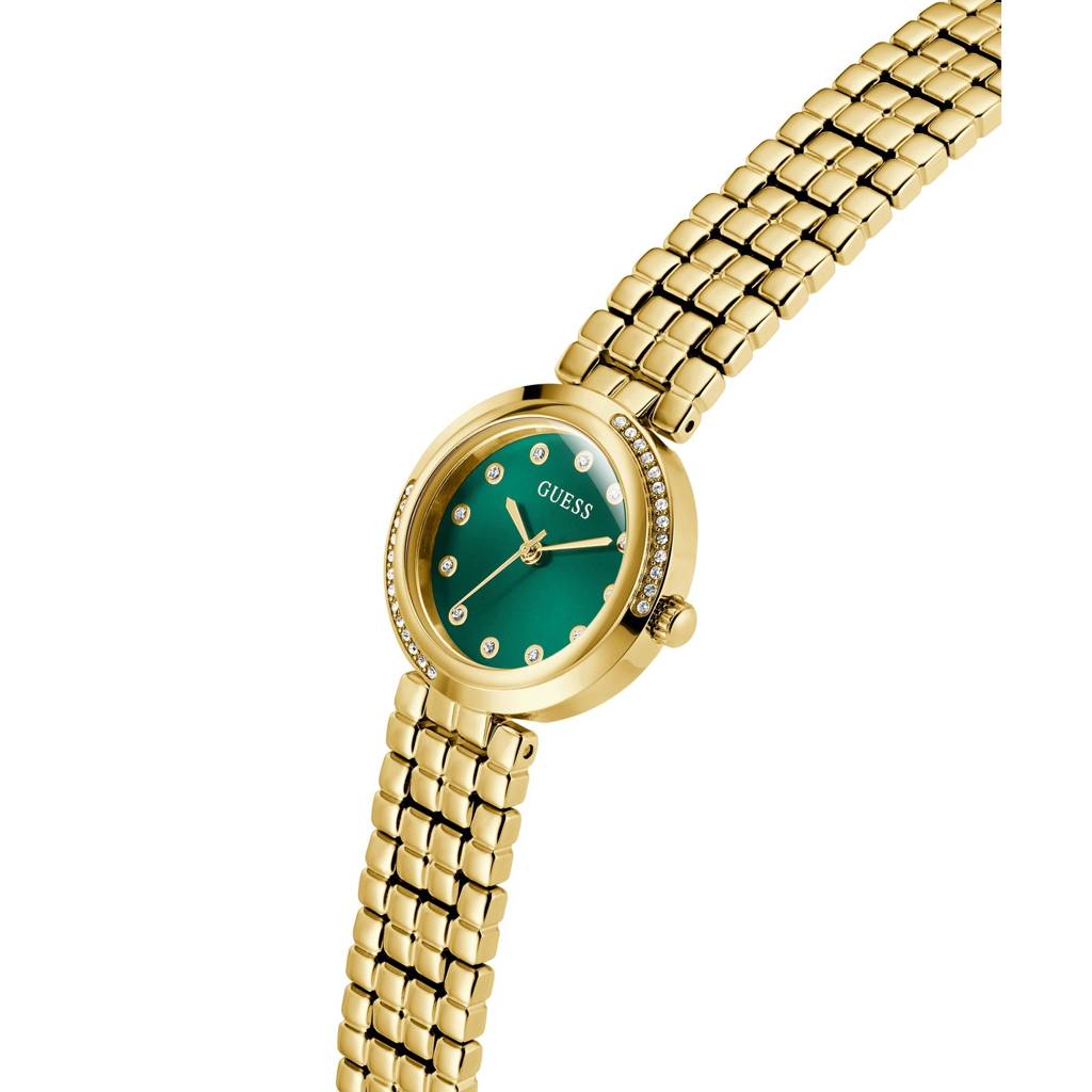 Guess Round 28Mm Green Dial Analog Women Watch - Gw0930L6 : GW0930L6