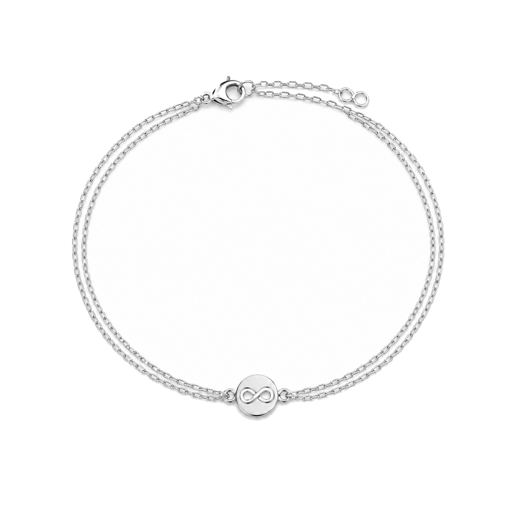 Silver Infinity Charm Anklet : AN03310