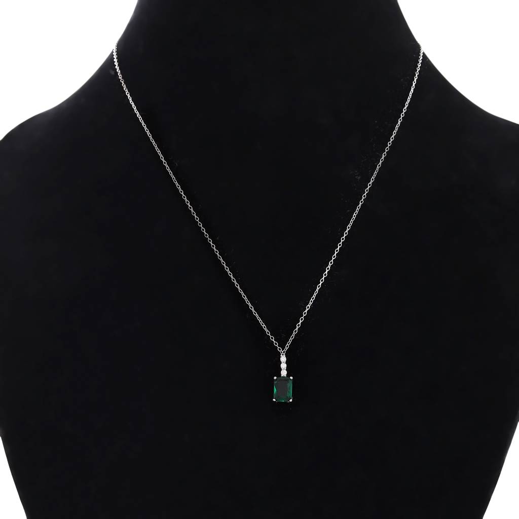 Iski Uski 925 Sterling Silver Victoria Emerald Pendant