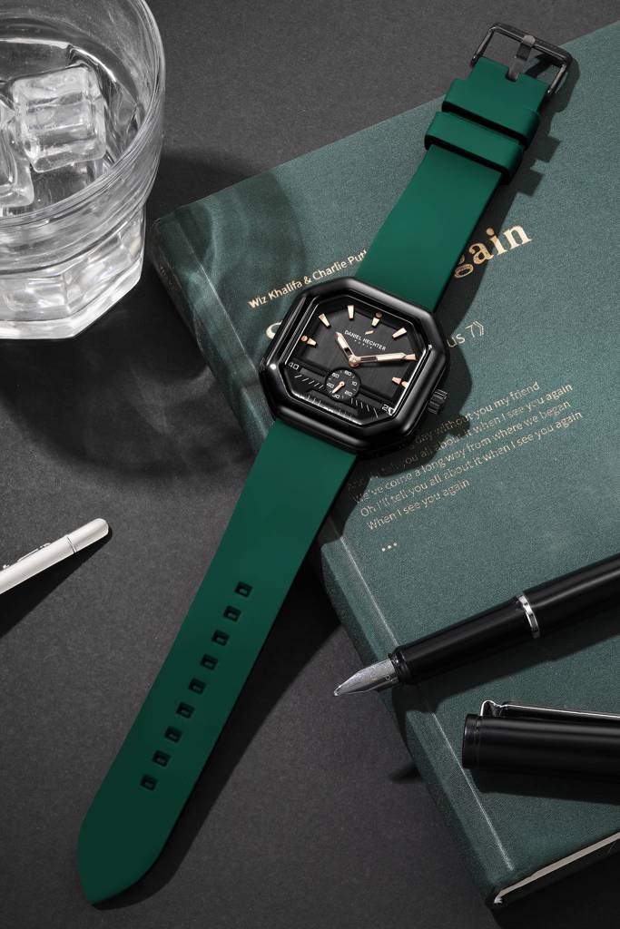 Daniel Hechter Paris Pleyel Collection Fashion Watch For Men– Modern Octagon Dial With Sub-Dial And Comfortable S : DHM1021-03
