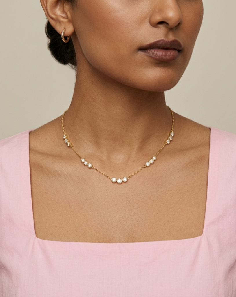 Recycled 925 Sterling Infinite Spark Chain – Celestial Gift For Her : N20_G
