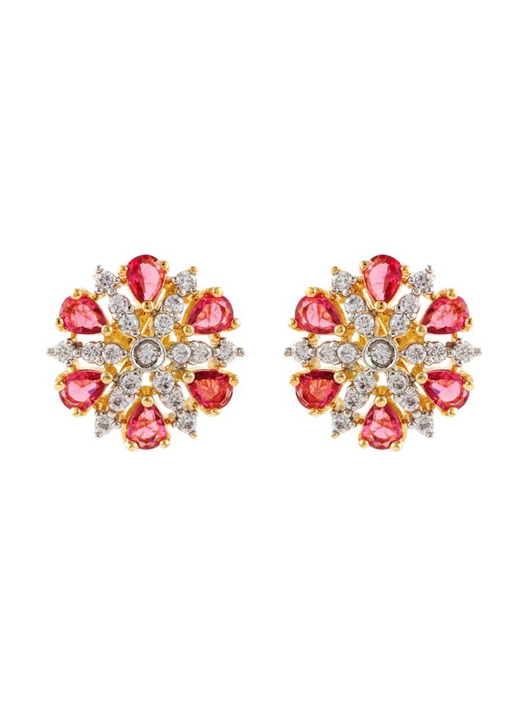 Gold Elegance Rosette Lumiere Stud Earrings : 8905124572841