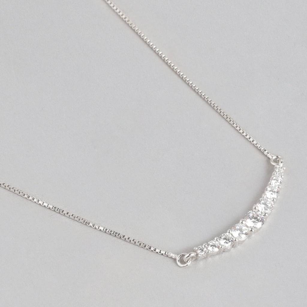 Elegant Diva Cz 925 Sterling Silver Necklace : NL-30149