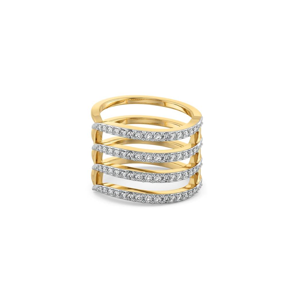0.54Ct Lab Grown Diamond Ring In 18Kt Gold Vermeil : LLRG0149