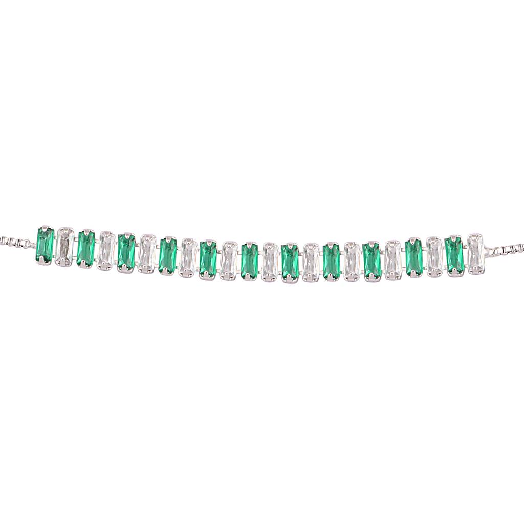 Green Emerald Radiance Anti Tarnish Bracelet : YI24A0285B