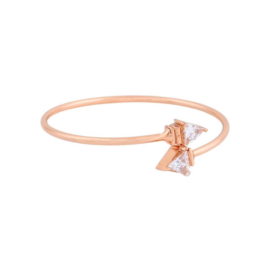 Estele Rose Gold Plated Dazzling Bracelet With Crystals For Women