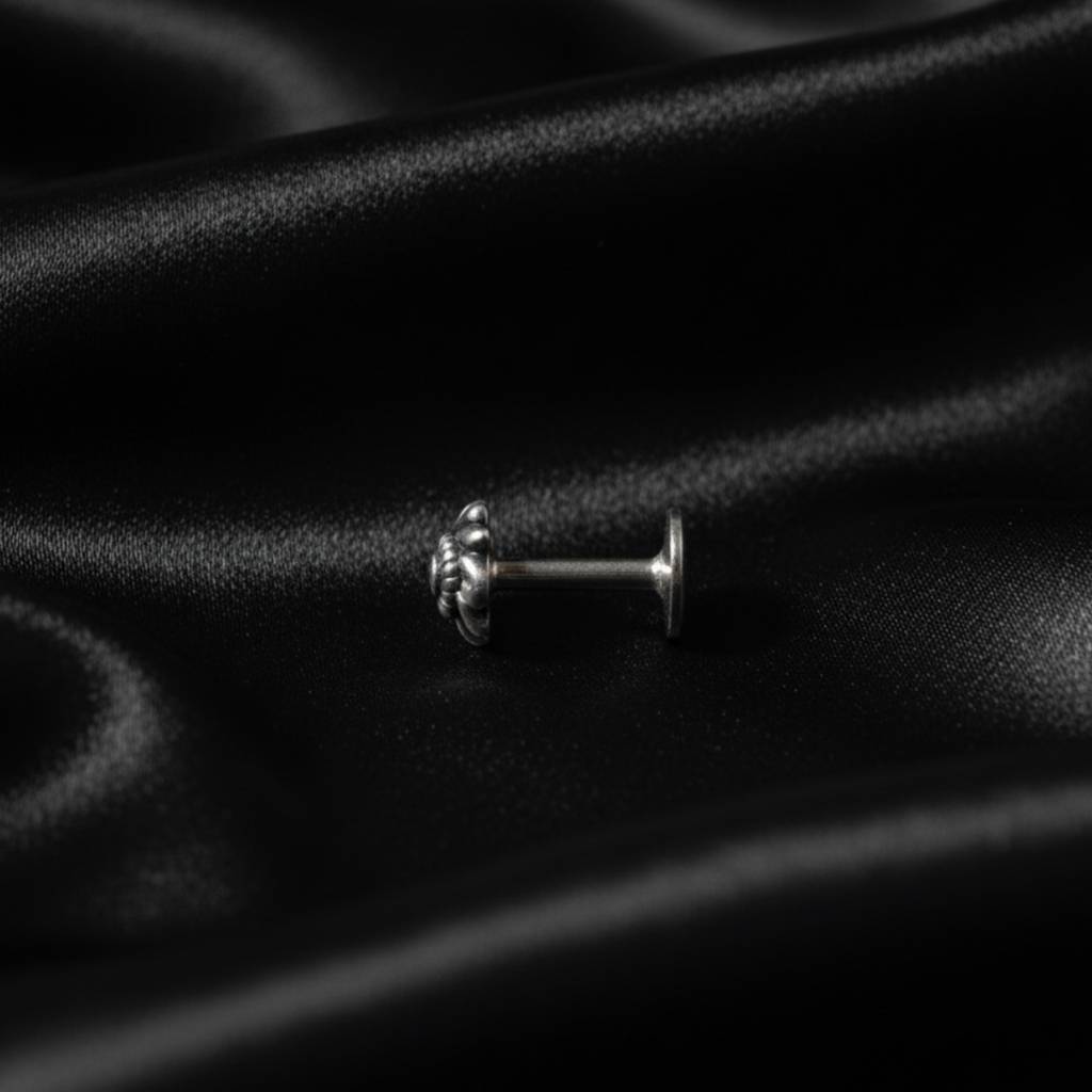 Classic Seerling Silver Nose Ring : NR-SL-7545-2-W