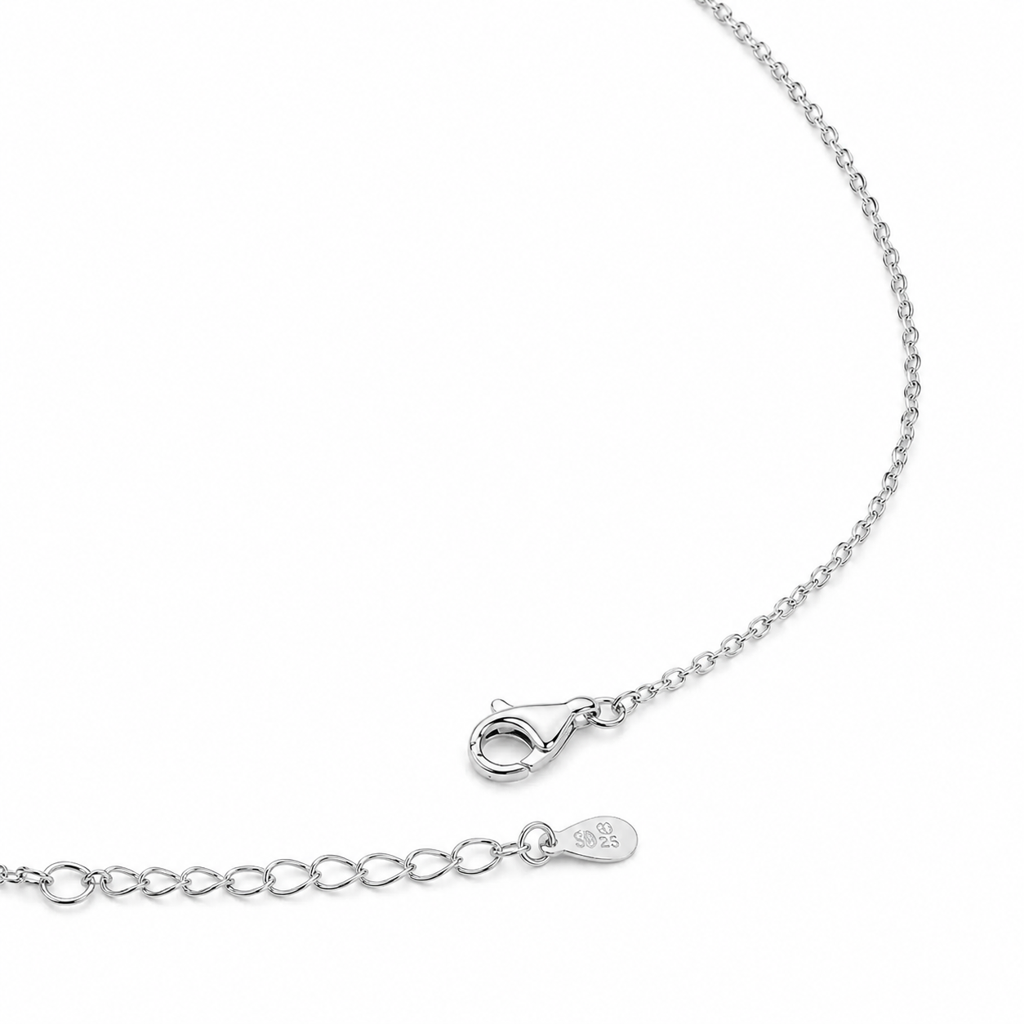 925 Silver Crystal Snowflake Necklace : WNH00122
