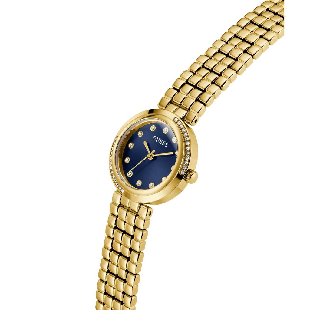 Guess Round 28Mm Blue Dial Analog Women Watch - Gw0930L4 : GW0930L4
