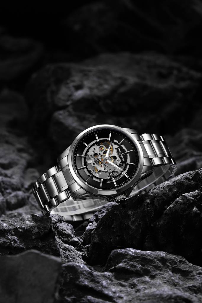 Paris Tech Collection Automatic Skeleton Wrist Watch For Men – Round Dial, Stainless Steel Strap, Mechanical Move : DHM1062-11