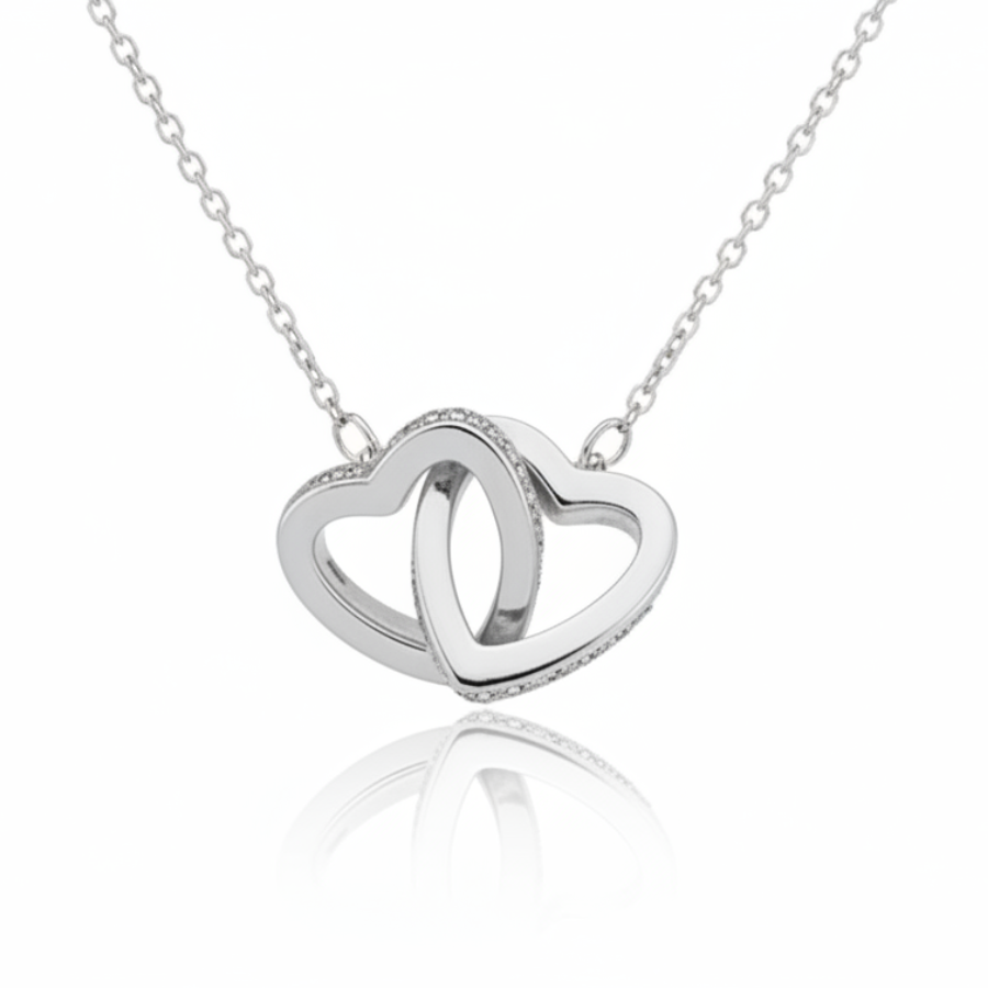 Duo Heart Necklace For Women | Romantic Double Heart Pendant Jewellery : 8145318419