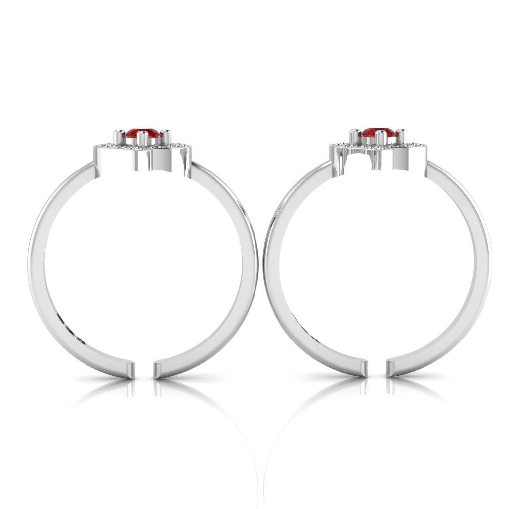 Iski Uski 925 Sterling Silver Antique Cz Toe Rings