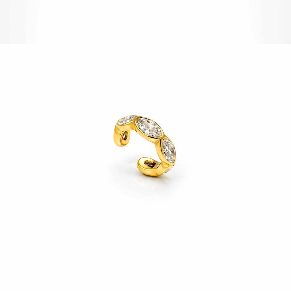 Women 18K Gold-Plated Marquise Cz Studded Eternity Ear Cuff : 101128