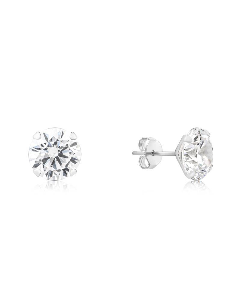 Classic Round Cz Stud Earrings : JDER2419
