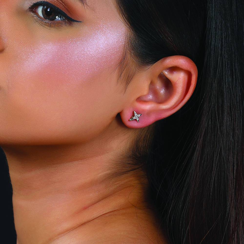 Galaxy Charm Ear Jacket - Lab Diamond Earrings : LLER0120