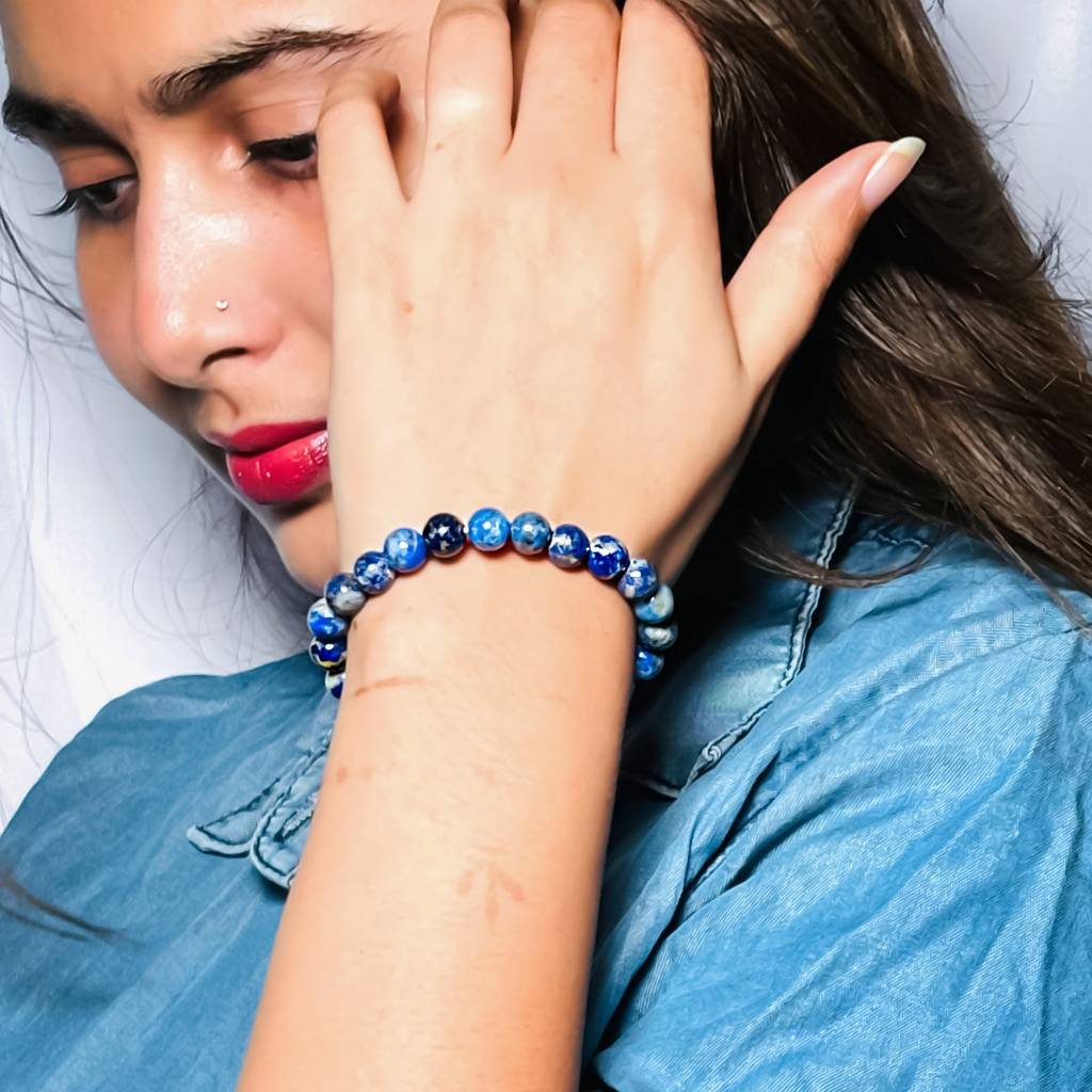 Natural Lapis Lazuli Stone Bracelet : IS-BR-ST-1143
