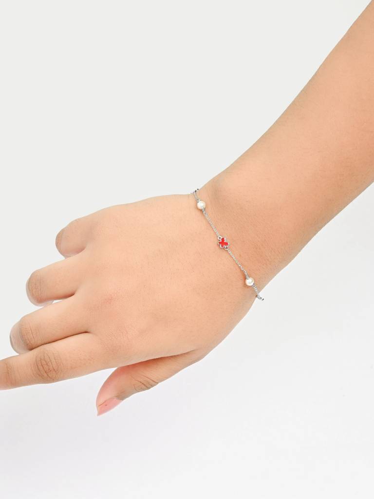 Pearl Clover Chain Bracelet : IALB3194