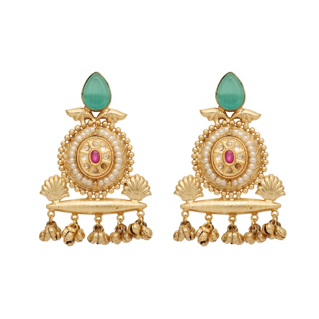 Monalisa Pota Pearl Anti Tarnish Ethnic Earrings : YI24A0248E