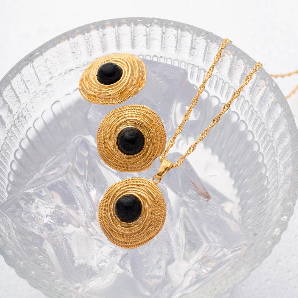 Golden Twist Black Enamel Gold Tops : GoldenTwistBlackEnamelGoldTops-JD-ER-TG-24