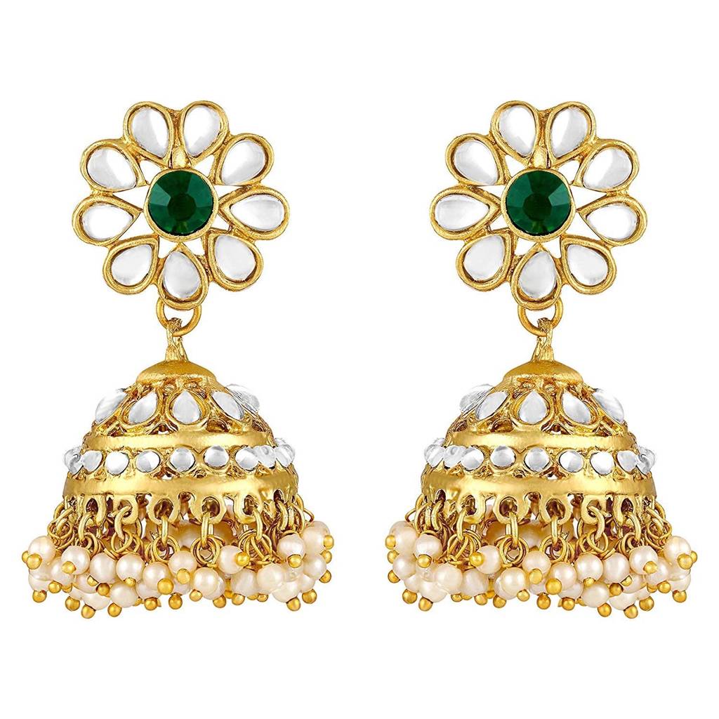 Peora Wedding Kundan Faux Pearl Choker Necklace Earring Traditional Jewellery Set For Women : PF25N1161G